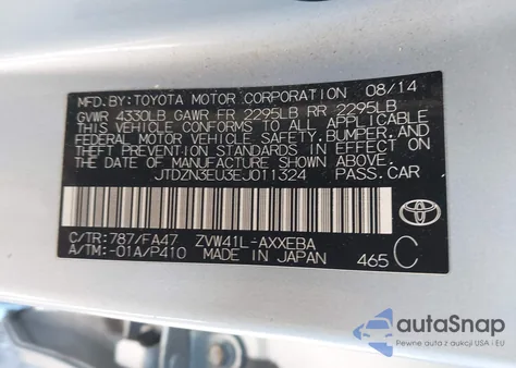 2014 Toyota Prius V Three from USA, damaged, VIN JTDZN3EU3EJ011324